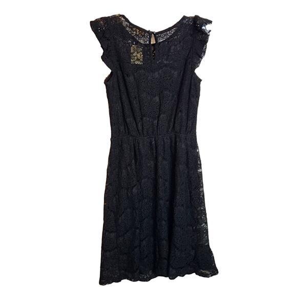 Monteau Black Lace Overlay Dress, NWT, Medium - Picture 1 of 5